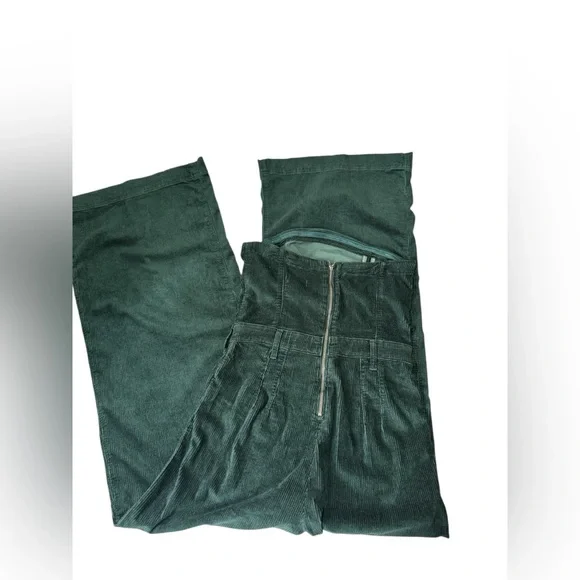 The Skipper Strapless Corduroy Crop Wide-Leg Jumpsuit by Pilcro Sz 4 - Picture 5 of 9